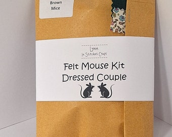 DIY Kit - Dressed Felt Mouse Couple