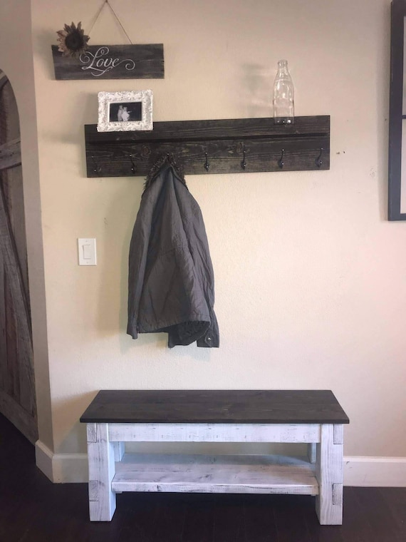 Entryway Bench Farmhouse Storage Bench Shoe Storage Bench Etsy