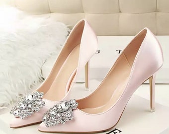 rose pink shoes for wedding