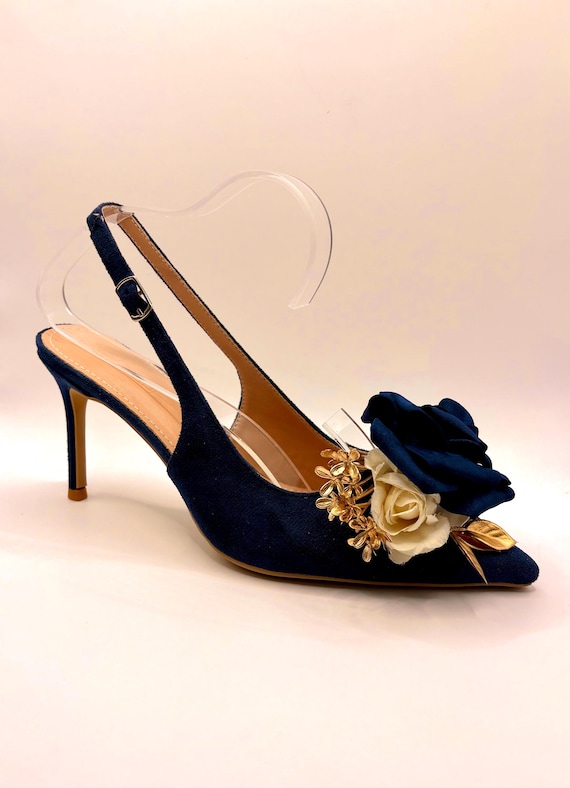 navy dress cream shoes The little navy dress trend