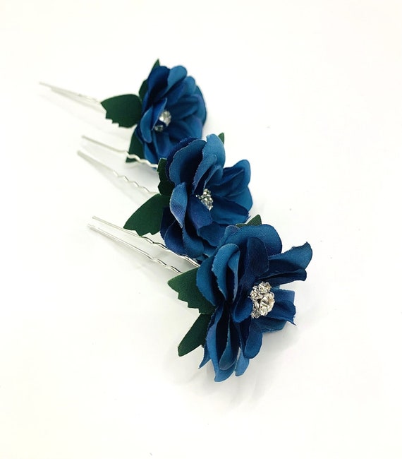 Haarnadeln Für Braut & Hochzeit, 3 Stück, Hellblau Mit Strass – Elegante Haaraccessoires Für Damen