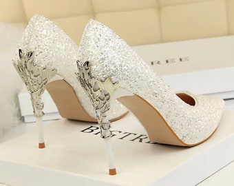sparkling wedding shoes