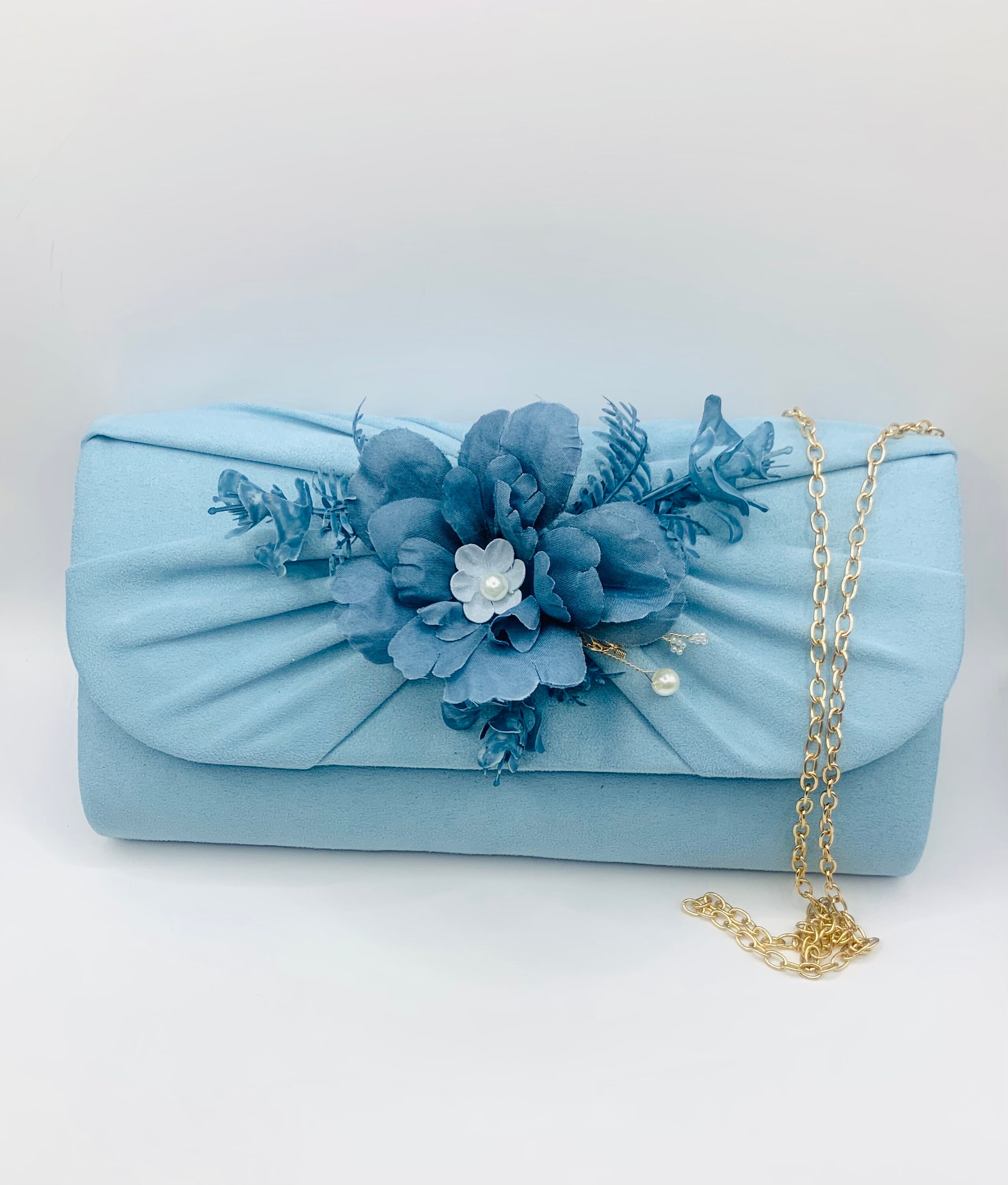 Pale blue clutch bag for wedding hotsell