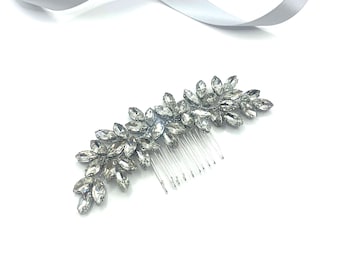 Beautiful Stunning Bridesmaid Diamante and Silver Wedding Hair Comb