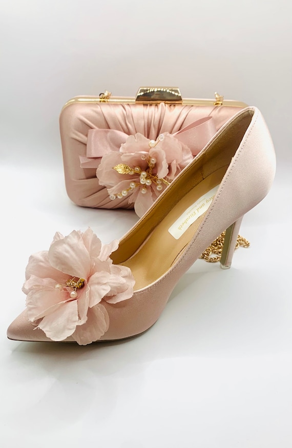 Dusty pink bag and shoes best sale
