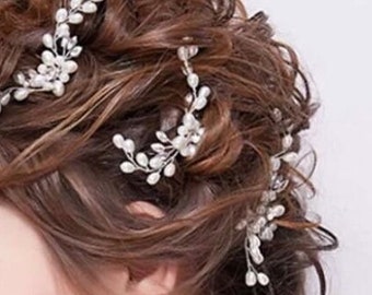 Simply Beautiful Silver and Pearl Bridal Hair Pin