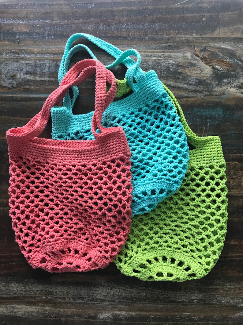 PATTERN Reusable Crochet Market Bag / Mesh Produce Bag Etsy