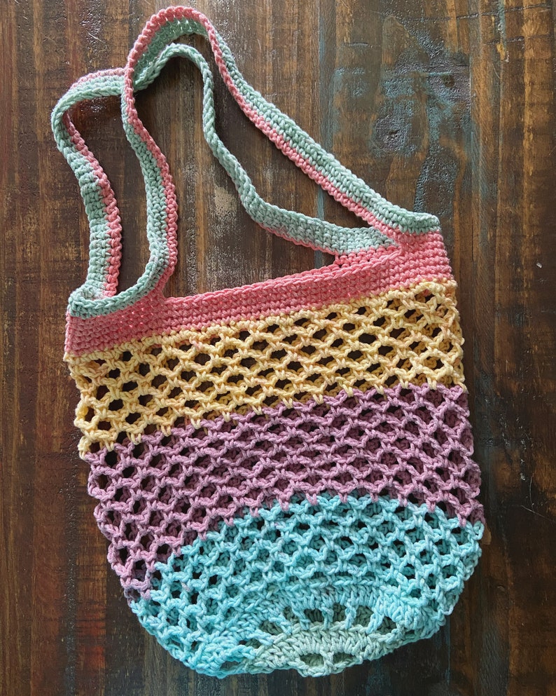 PATTERN Reusable Crochet Market Bag / Mesh Produce Bag Etsy