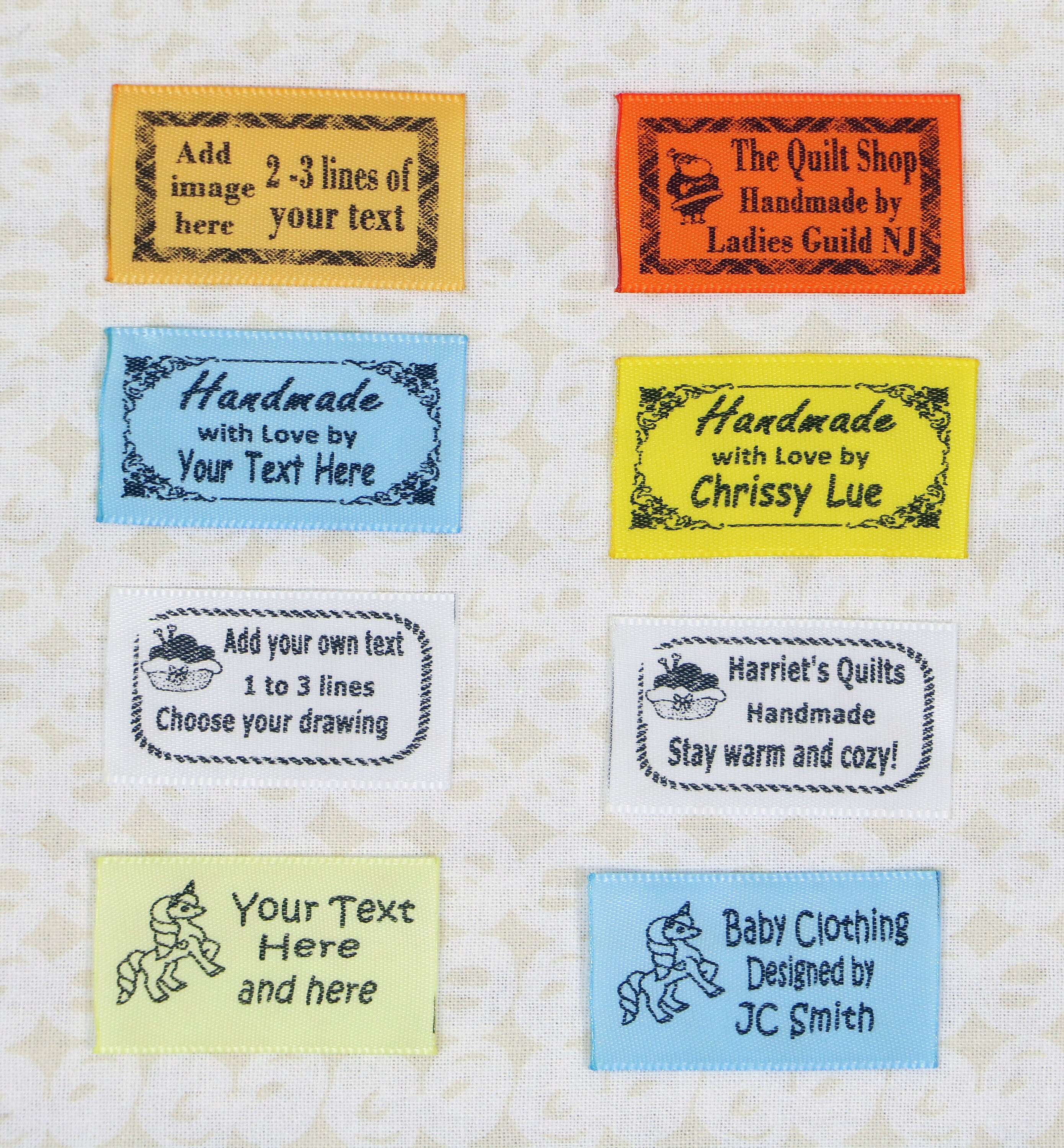 Satin Sewing Labels Personalized 7.8inch x 1.5 inch Choose Etsy