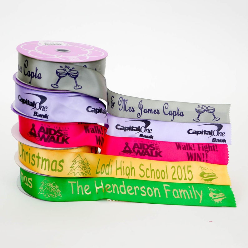 Personalized Ribbon Elegant Custom Ribbon Printed on Satin Etsy