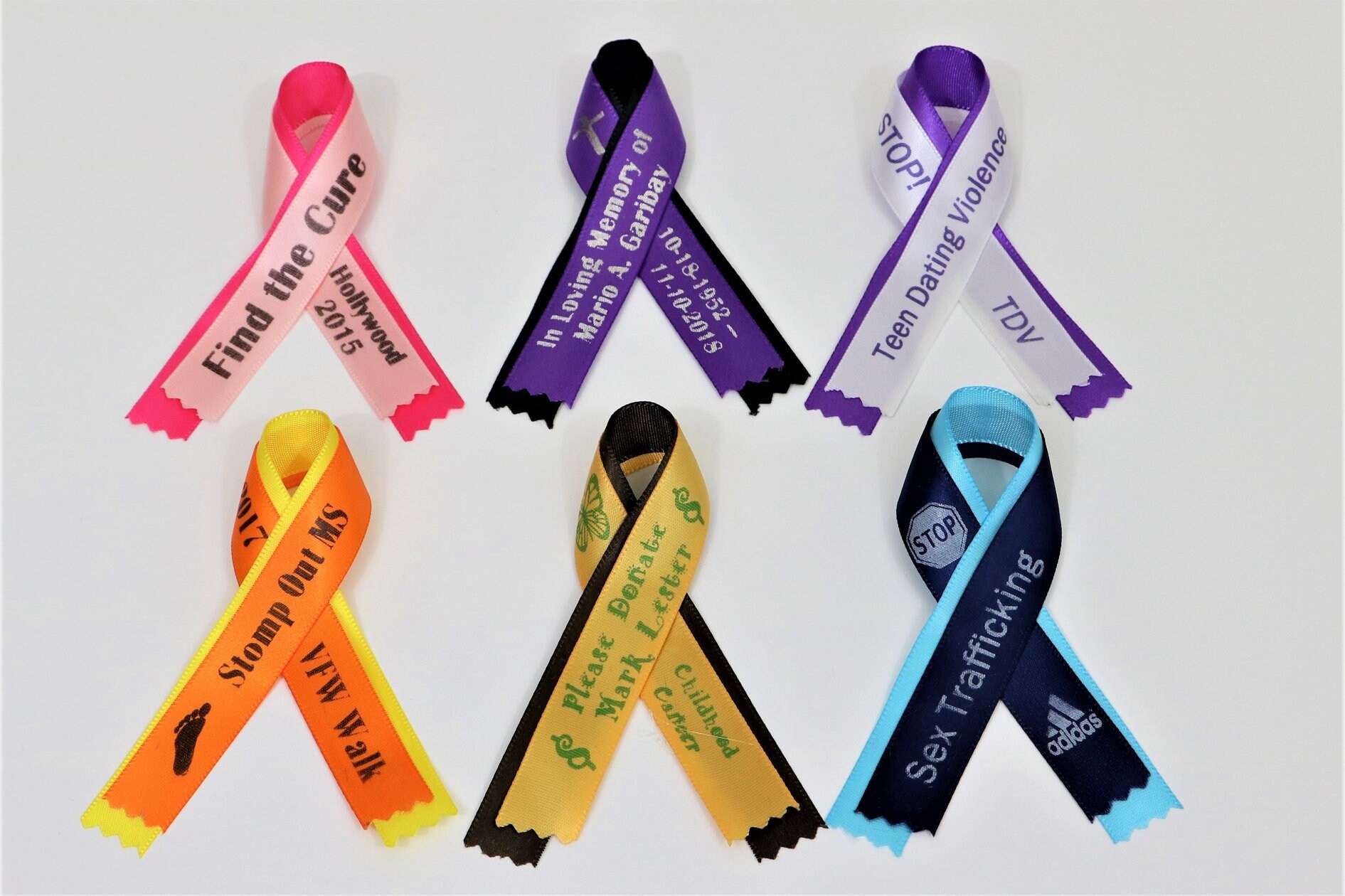 Personalized Awareness Ribbons. Medium Fully Etsy