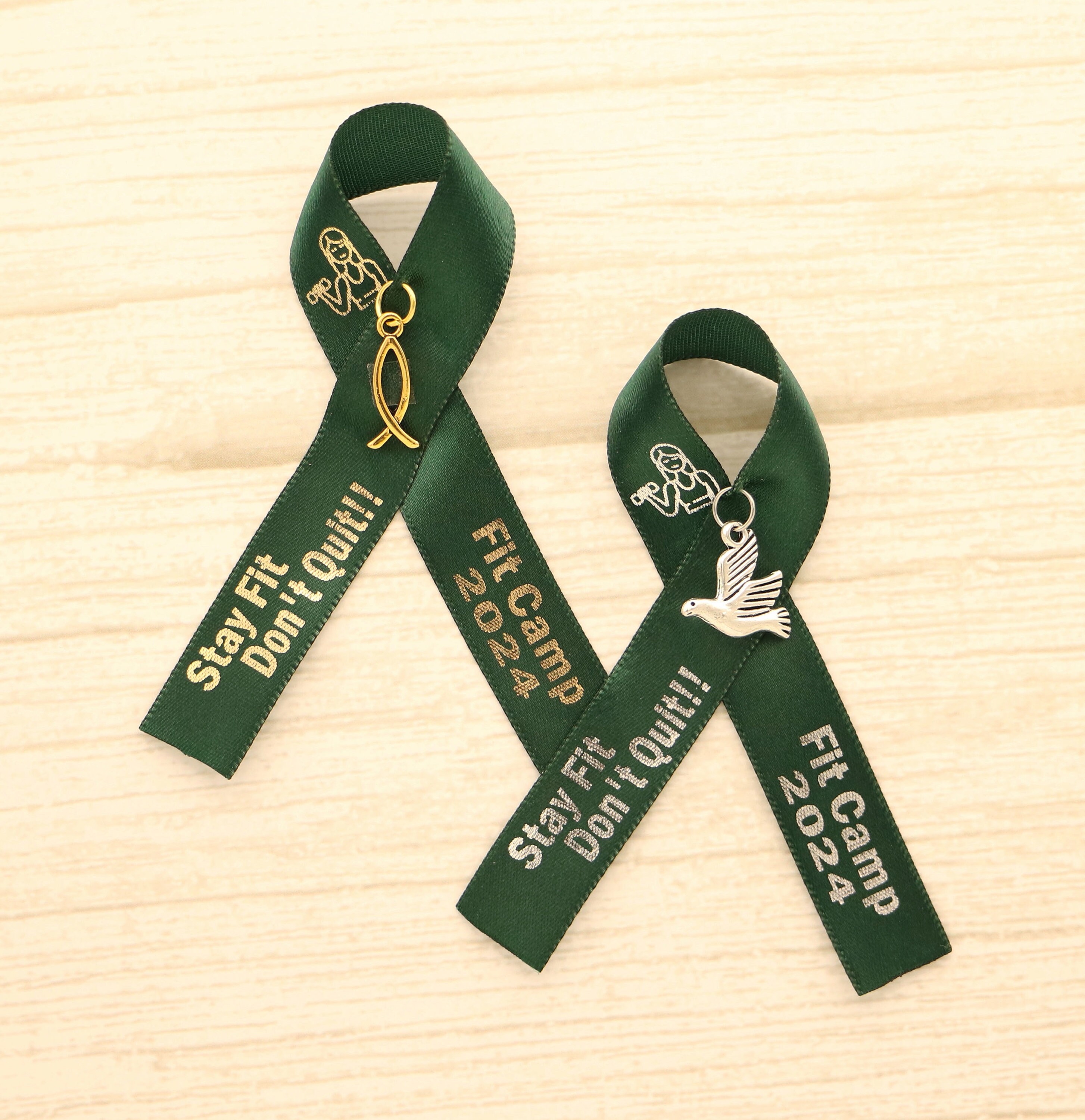 Personalized Awareness Ribbon Classic Bow With Charm – Add Message/logo ...