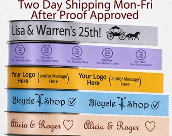 Personalized Ribbon, 1.5" (38mm) Free Preview, Your Text, Logo &  Drawing. Free Shipping, Weddings, Bridal Showers, Graduations, Birthdays.