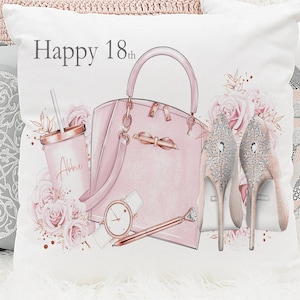 Zapatos de oro rosa, bolso, diseño de sublimación de moda, descarga digital PNG