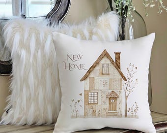 Ilustración digital de casa de patchwork / Clipart PNG dibujado a mano / Imprimible para manualidades, tarjetas y álbumes de recortes