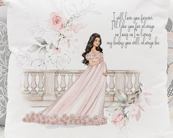 Anuncio de embarazo PNG, diseño de futura mamá (descarga digital)