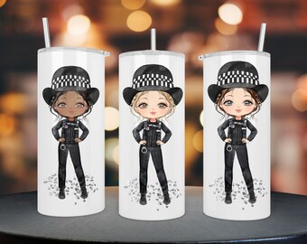 Clipart de mujer policía personalizable: Muñeca PNG dibujada a mano (Descarga digital)