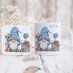 Thank you Teacher, Teacher Gnome, Best Teacher print Sublimation Design, PNG Files