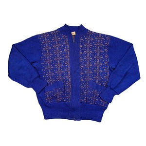60s Zip Cardigan - Etsy