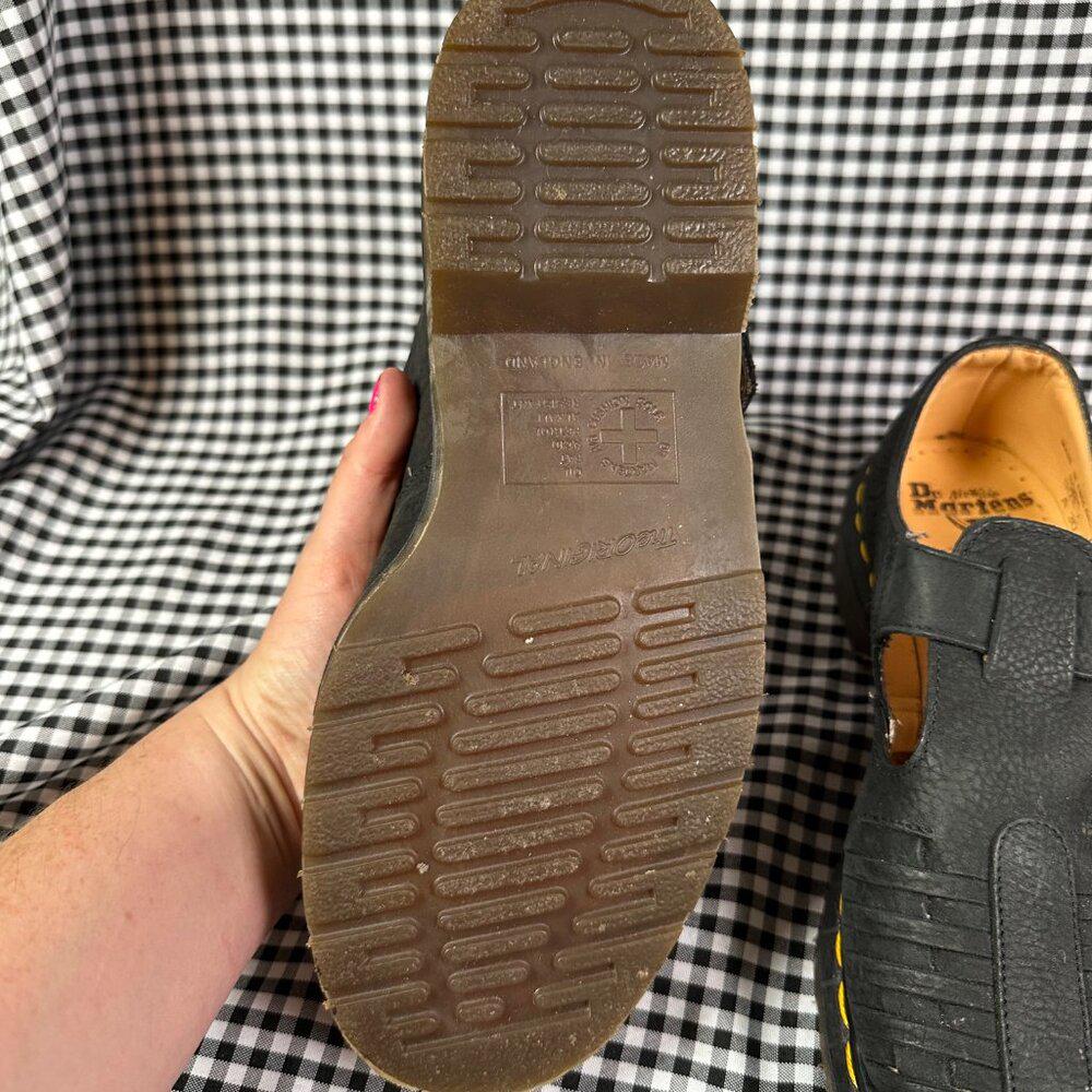Rare Vintage Dr. Martens 8064 Made in England Fisherman Sandals Black 6 Dr Martens 8064 Fisherman Sandal Leather Mary Janes Made in  main image 3
