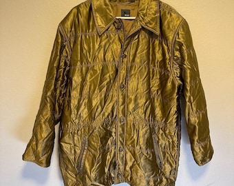 Vintage LizWear - Liz Claiborne Metallic Bronze / Gold Parka in Women's Medium