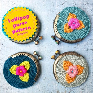 Patron au crochet Porte-monnaie Lollipop (anglais)
