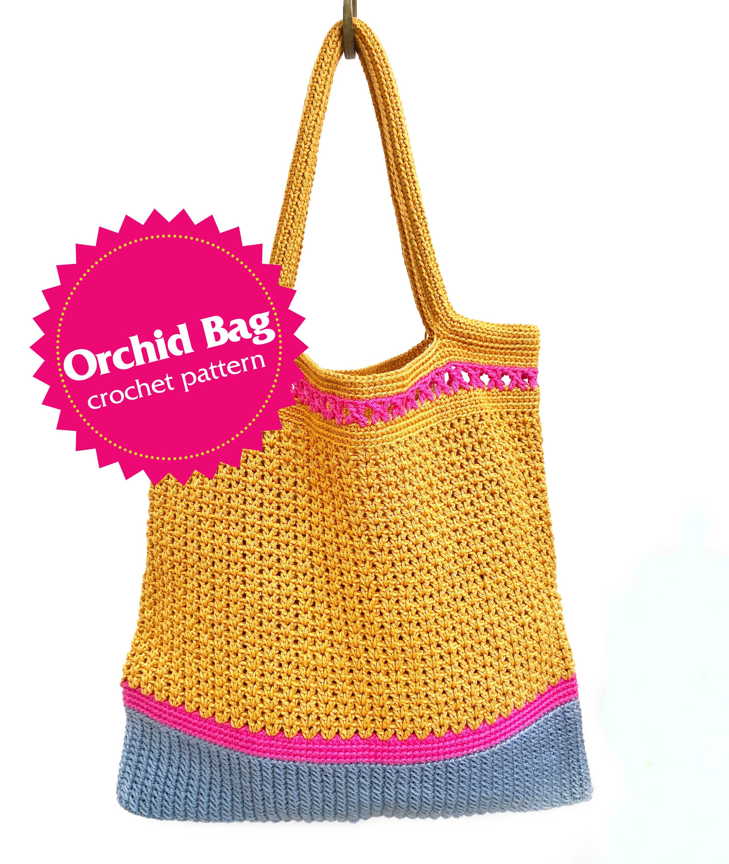 Crochet Pattern Orchid Bag English Etsy