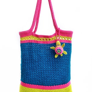 Crochet pattern Zanzibar bag and turtle english, spanish, hebrew image 4