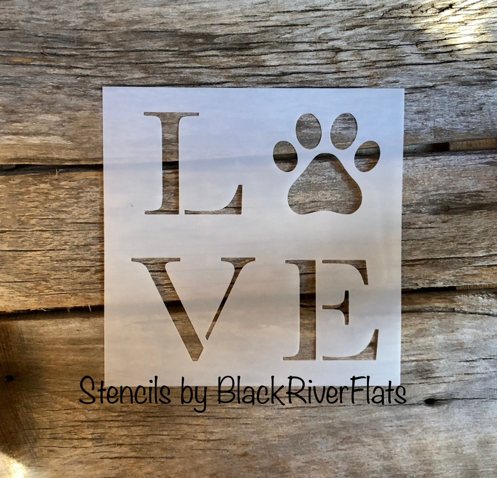 Love Pet Stencil/ Reusable Stencil/7mil Mylar/paw Print - Etsy