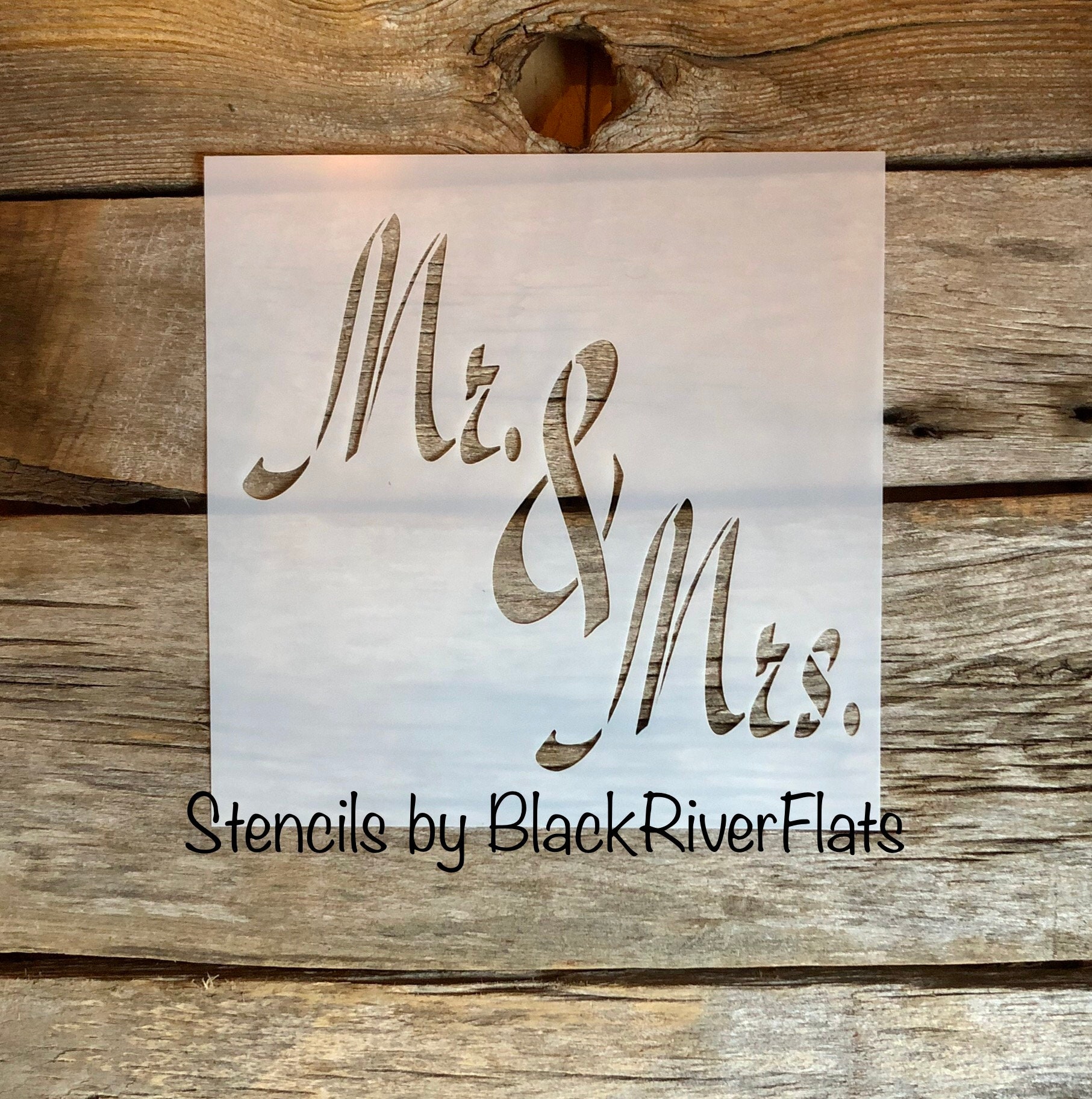 Mr. &amp; Mrs. Stencil/ Reusable Stencil/7mil Mylar/ Love Stencil/marriage ...