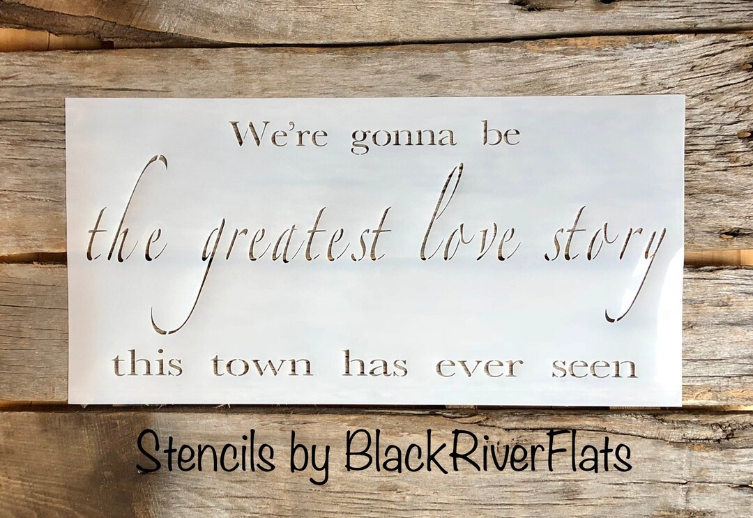 Greatest Love Story Stencil/ Reusable Stencil/7mil Mylar/love - Etsy