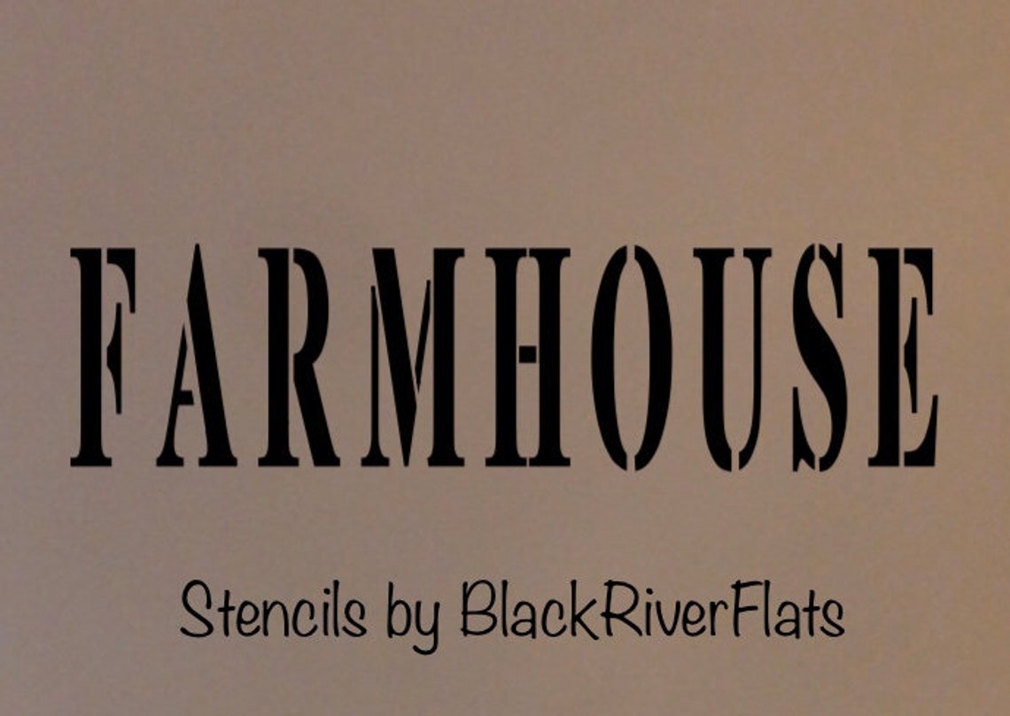 FARMHOUSE Stencil/reusable Stencil/7mil Mylar/farmhouse Style Etsy