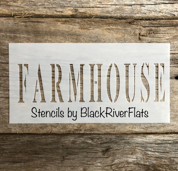 FARMHOUSE Stencil/reusable stencil/7mil Mylar/farmhouse style Etsy