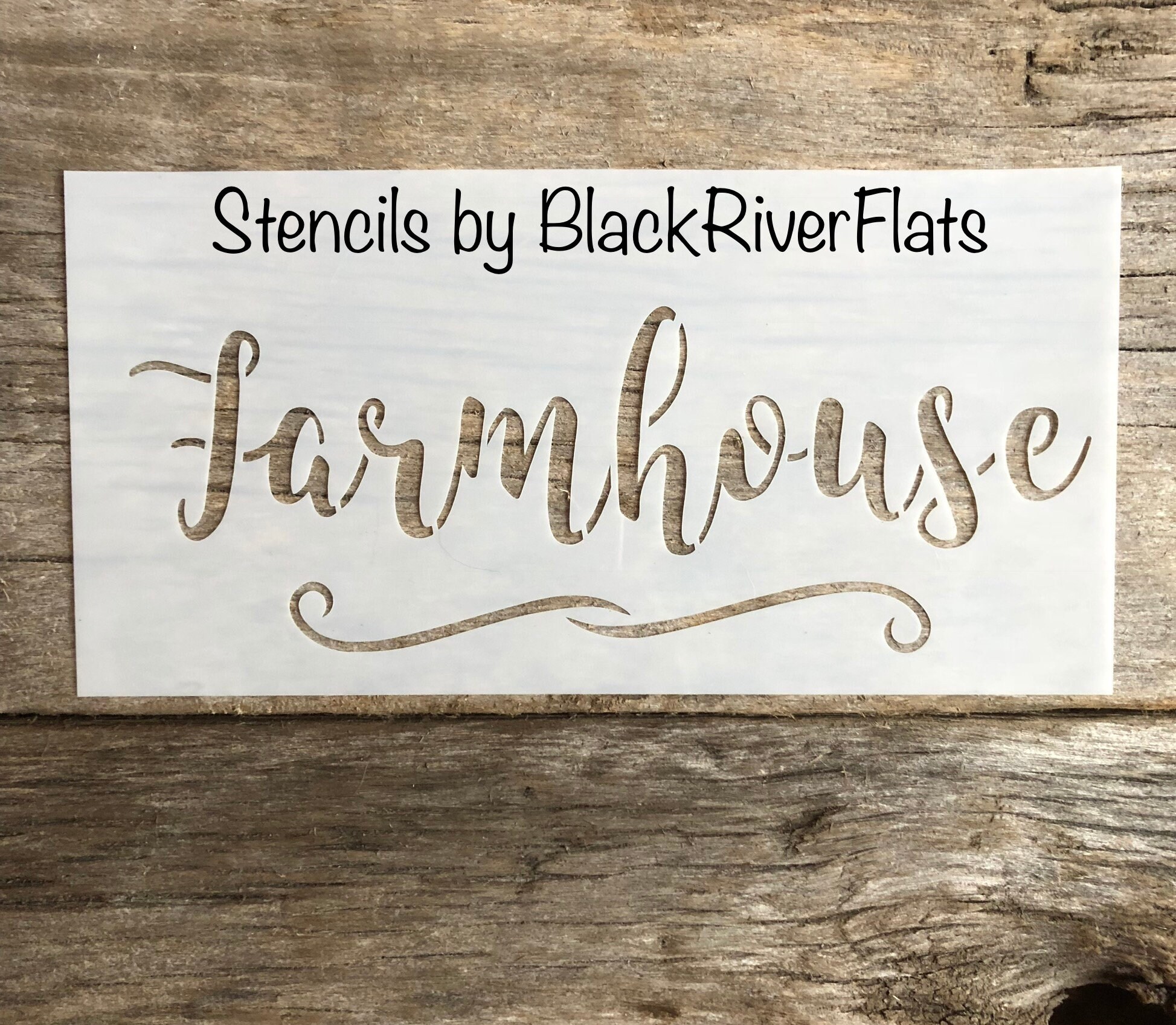 Script Alphabet Stencil for Farmhouse Signs and Rustic Decor
