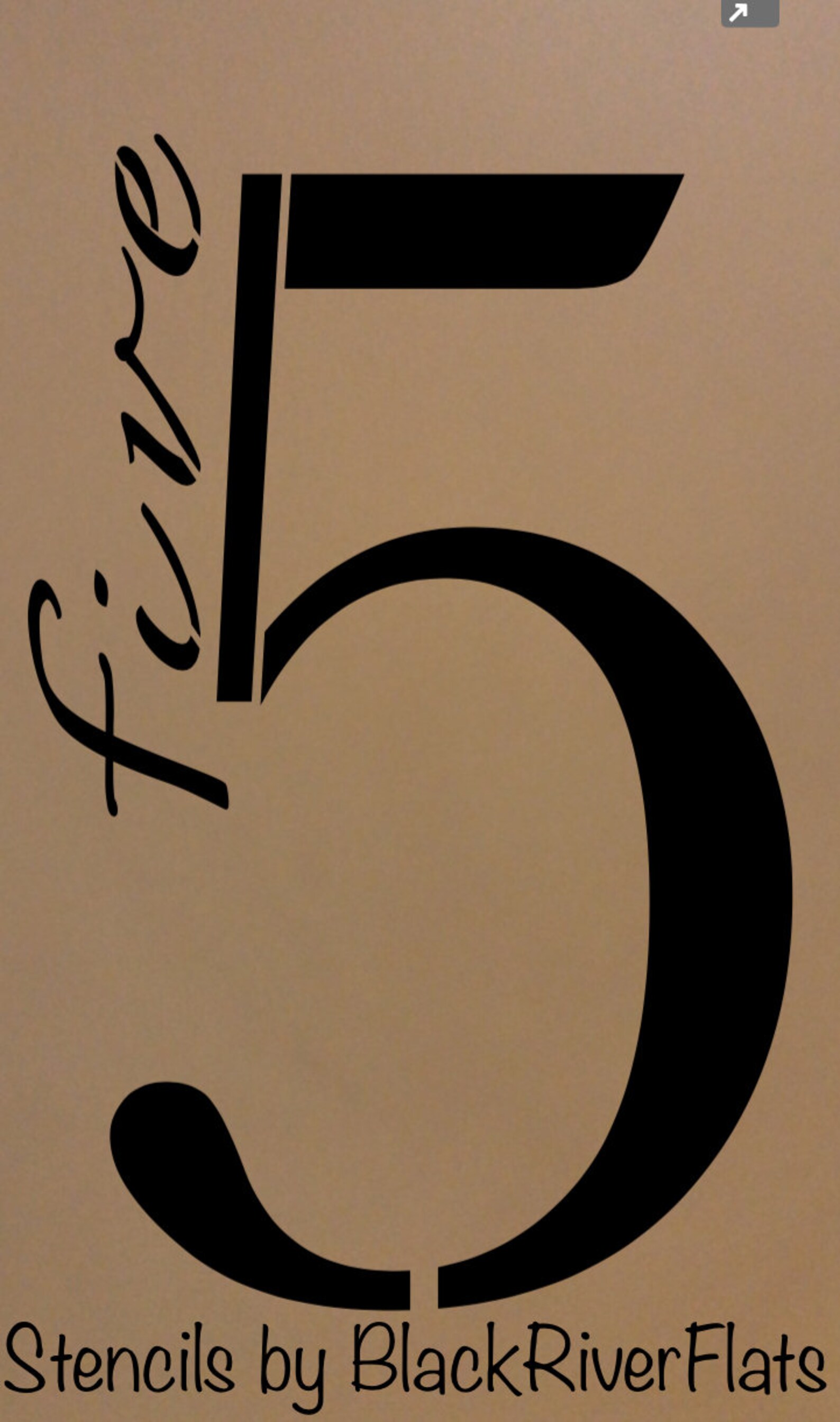 Five Stencil/ Reusable Stencil/7mil Mylar/ Number - Etsy