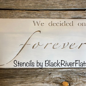 Forever Stencil/reusable stencil/7mil Mylar/farmhouse decor stencil/plastic stencil/wood sign /wall stencil/diy wood sign stencil/ love sign