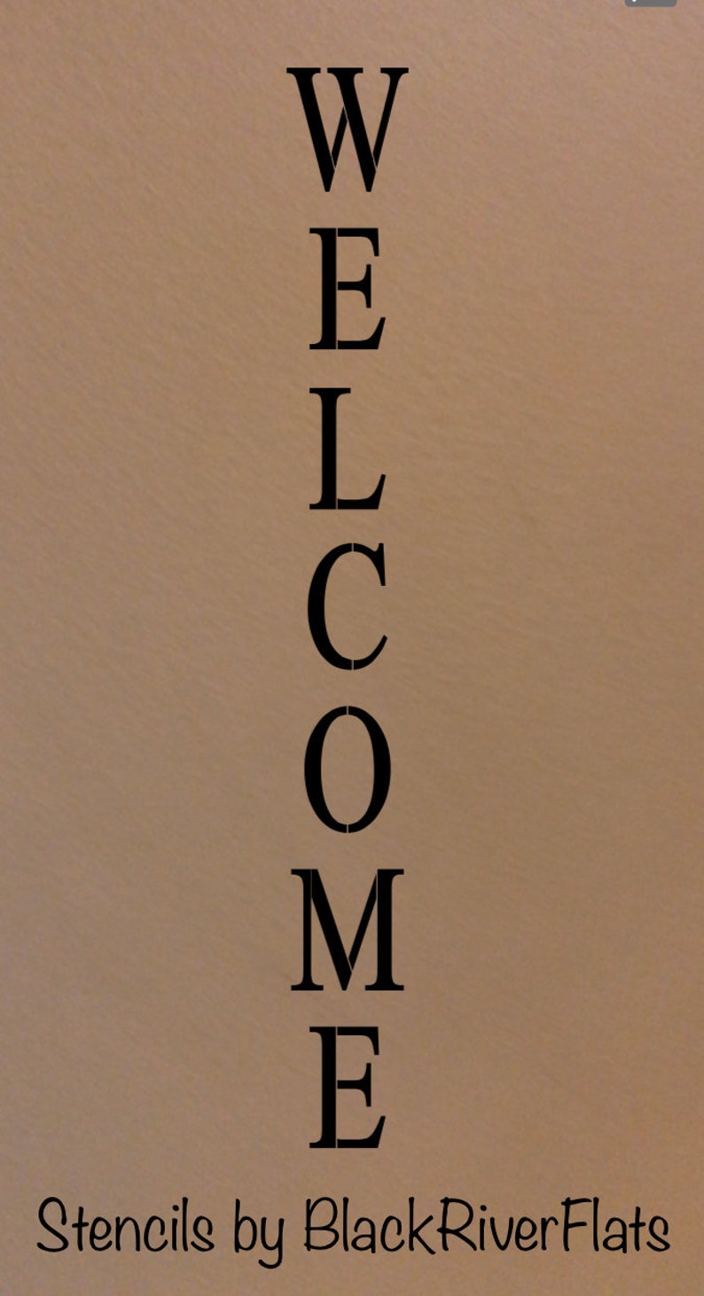 Vertical Welcome Stencil Reusable Stencil 7mil Mylar Welcome Etsy vertical-welcome-stencil-reusable-stencil-7mil-mylar-welcome-etsy