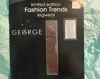 George Honeycomb Mönstrade Strumpbyxor Mörk Chokladbruna Kontrolltopp Small Medium