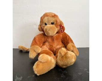 Ty Beanie Buddies Bongo the Monkey Braun Plüsch Stofftier 1998 14"