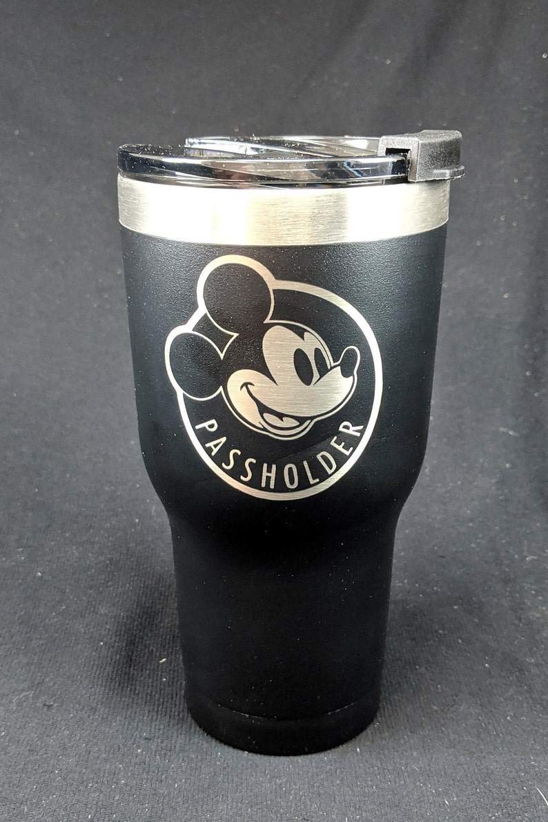 Personalization Options Passholder Laser Etched Stainless Steel Hot or Cold Drink Tumblers