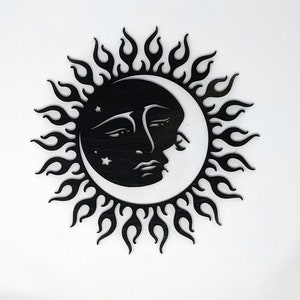 Sun and Moon | Laser Cut Wall Art | CNC Cut Wall Art | Sun and Moon Wall Decor