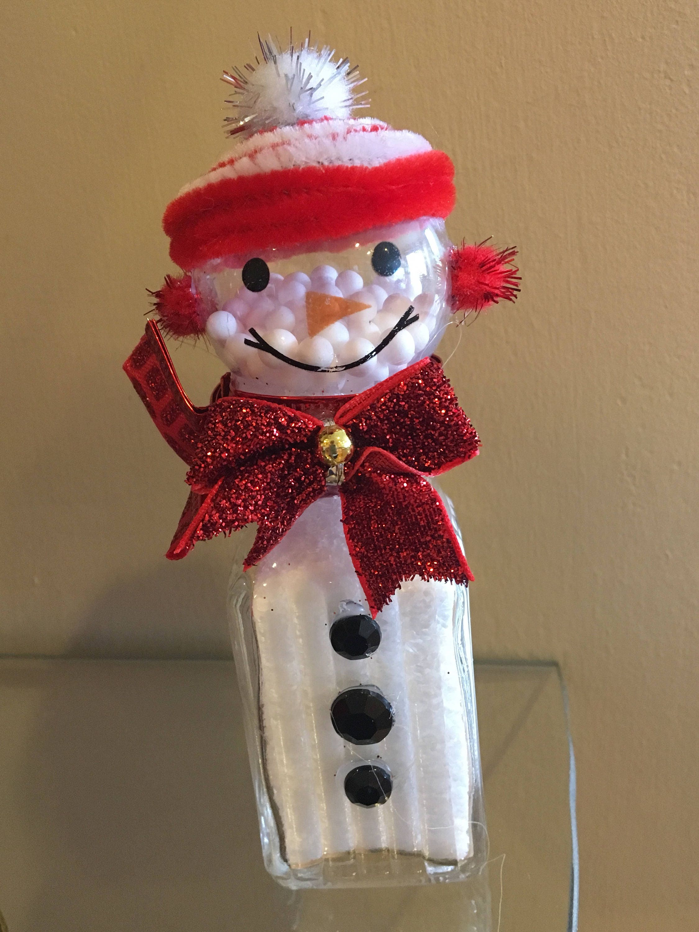 Upcycled Salt Shaker Snowman | Etsy