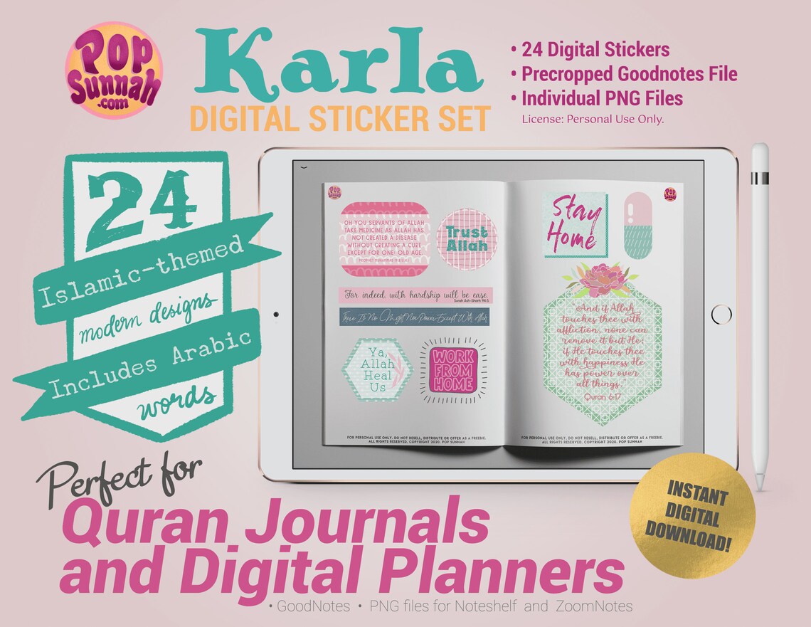 Islamic DIGITAL Stickers Clip Art for Muslim Planners Etsy