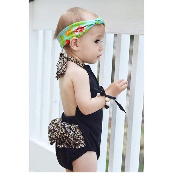 leopard print romper baby