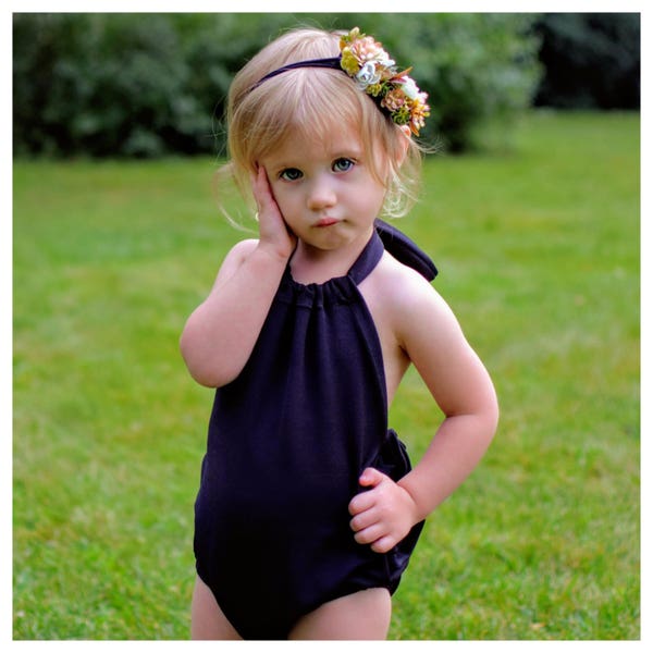 The “LBR” Little Black Romper - Baby Ruffle Romper