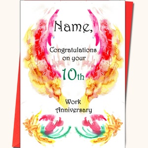 Biglietto d'auguri EXTRA LARGE, qualsiasi anno, anniversario di lavoro, matrimonio, ragazza guida, personalizzato, qualsiasi nome e numero sui biglietti