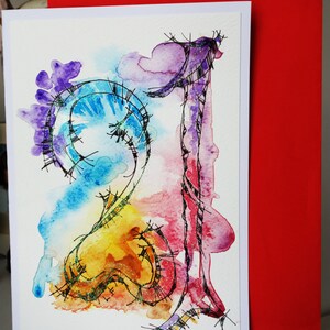 21st compleanno originale arte cartolina d'auguri acquerello One-of-a-kind, carte, carte personalizzate, qualsiasi nome sulla carta