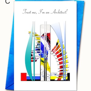 Beroepen overig, Architect, Wenskaart, verjaardag, gefeliciteerd, gepersonaliseerde kaart, digitaal, architectuur, eigentijds