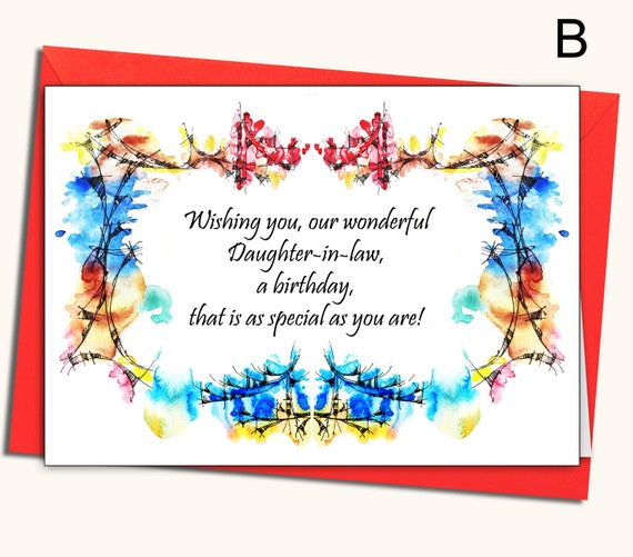 Personalised Daughter-in-law Birthday Card: Pink Balloons, 30th 35th 40th 45th 50th 55th 60th, Birthday Card For Daughter In Law - UK 7 thumbnail image