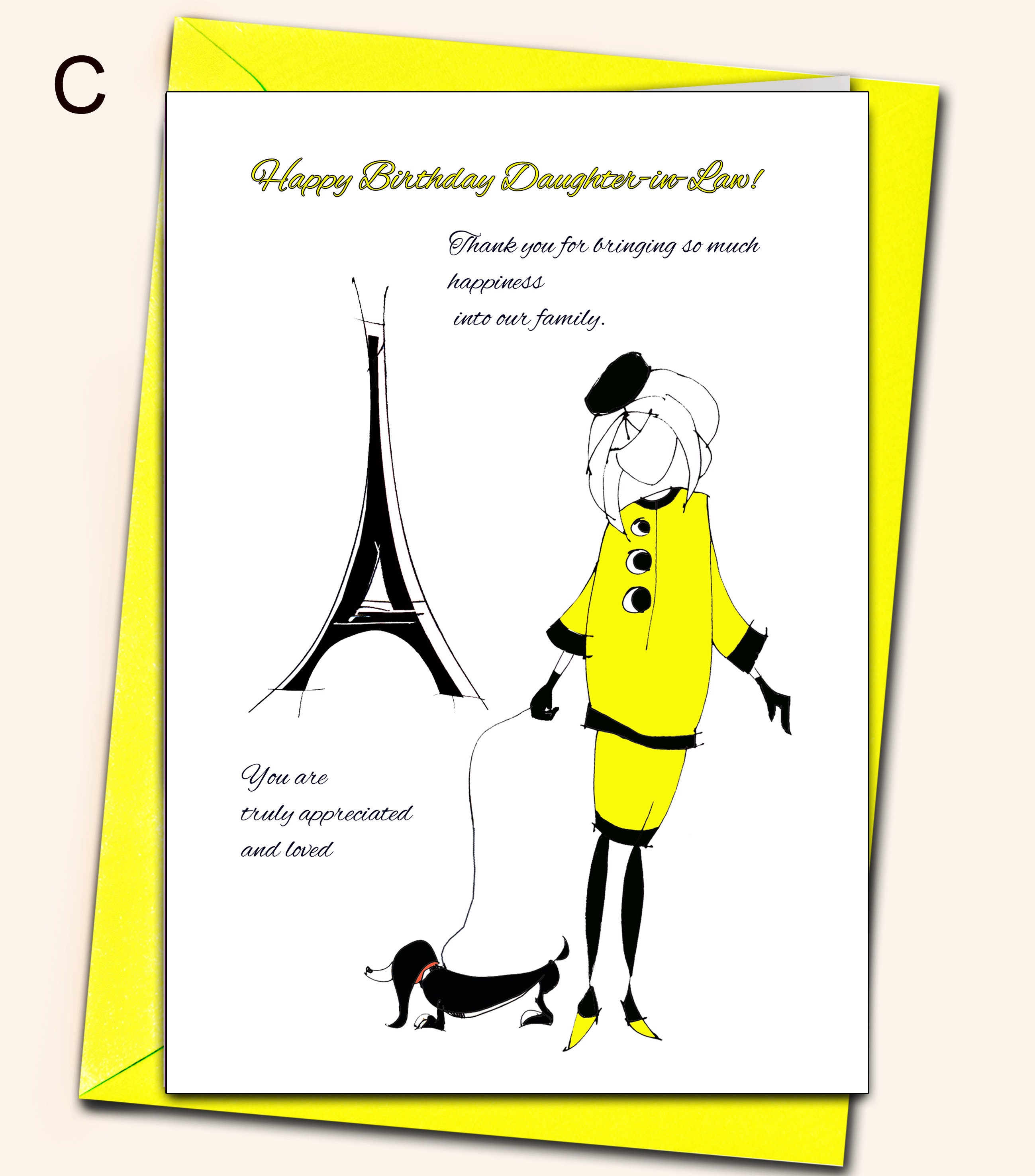 thumbnail image 2 of Amazing Daughter-In-Law Party Perfection! Contemporary Birthday Card 2 of 14